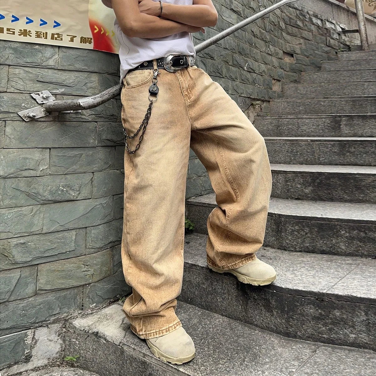 Vintage Men y2k Stretchy Baggy Denim Jeans