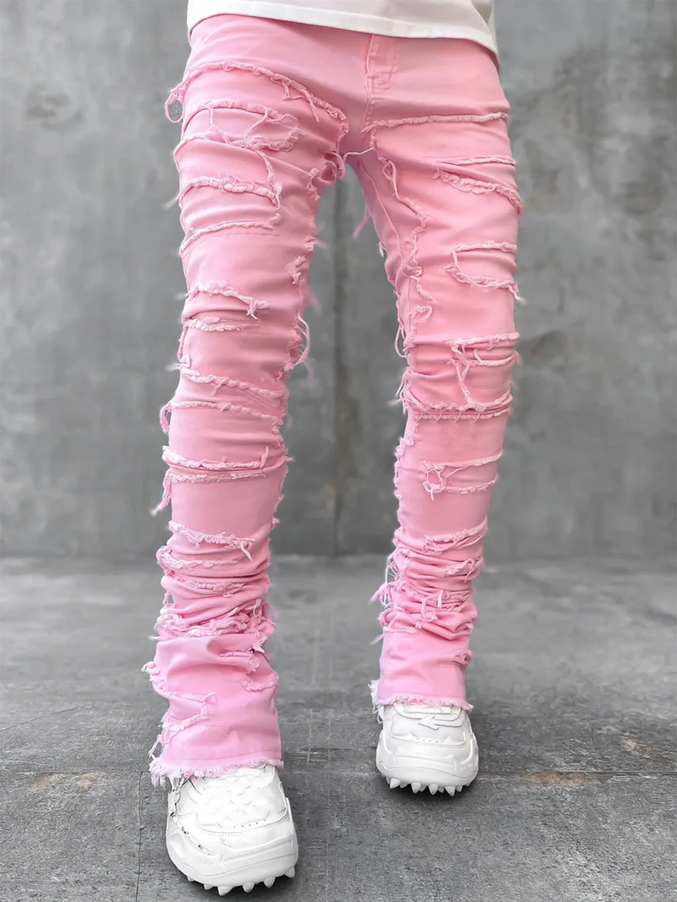 Slim Fit Stacked Jeans Streetwear
