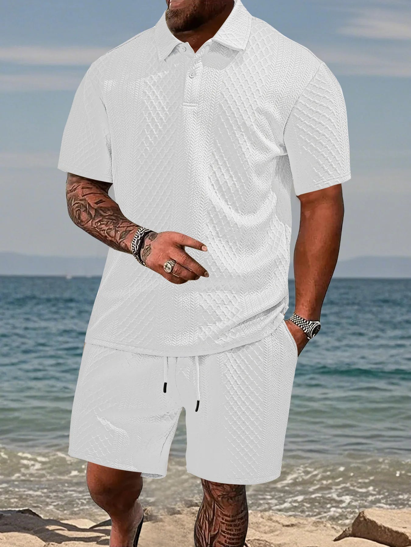 Summer Casual Sportswear Shirt And Shorts