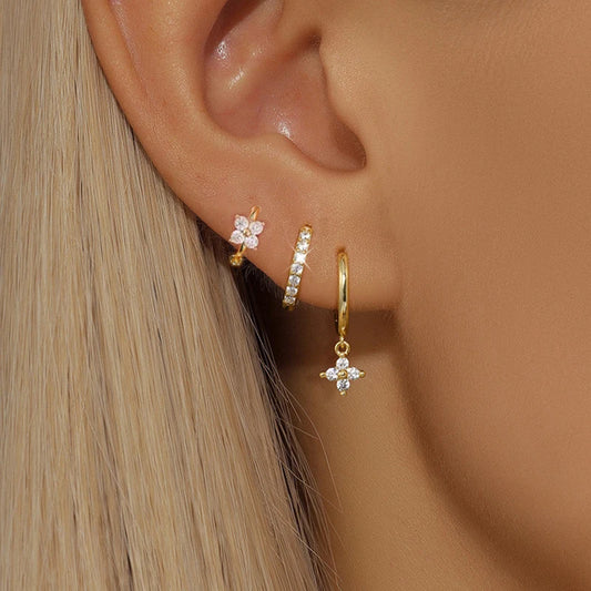 Trendy Stainless Steel Flower