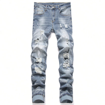 blue pants, slim fit