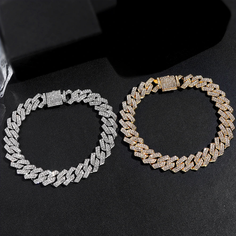 Iced Prong Link Cuban Chain bracelet