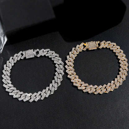 Iced Prong Link Cuban Chain bracelet