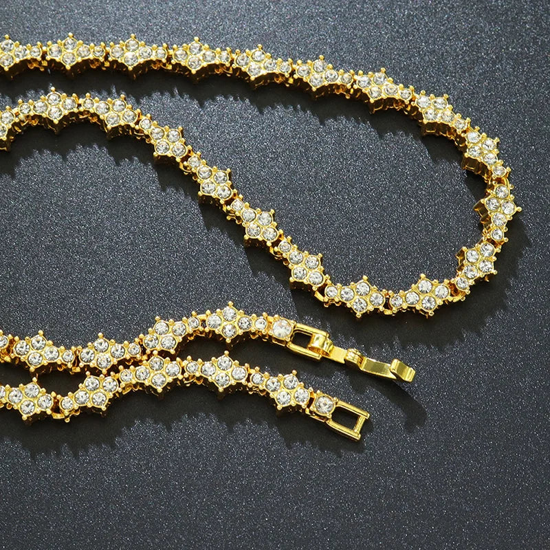 Round Stone Star Cubic Bracelet