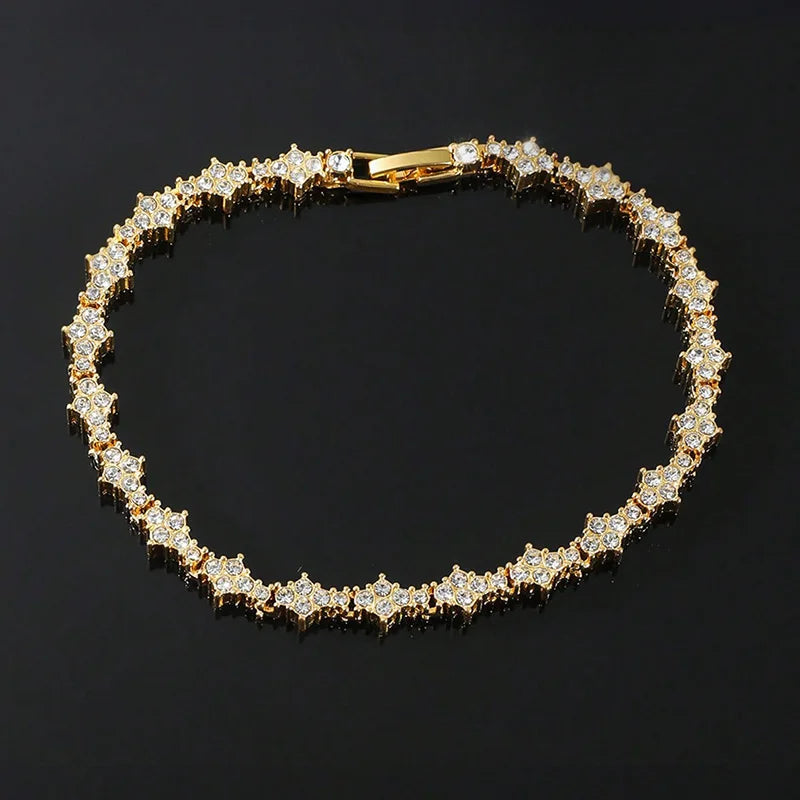 Round Stone Star Cubic Bracelet
