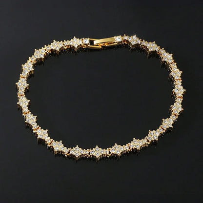 Round Stone Star Cubic Bracelet