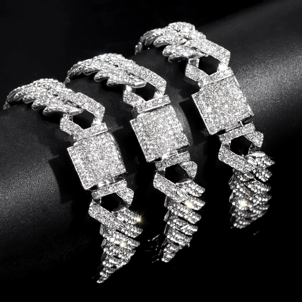Iced Prong Link Cuban Chain bracelet