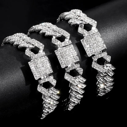 Iced Prong Link Cuban Chain bracelet