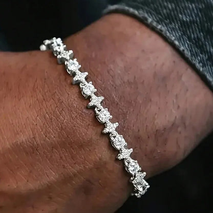 Round Stone Star Cubic Bracelet