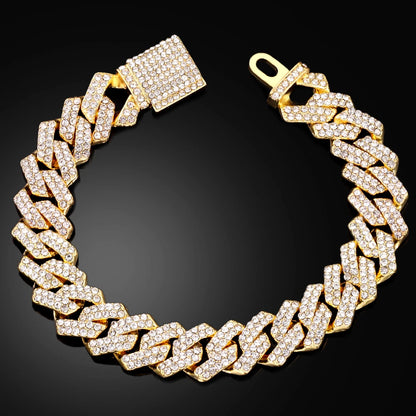 Iced Prong Link Cuban Chain bracelet