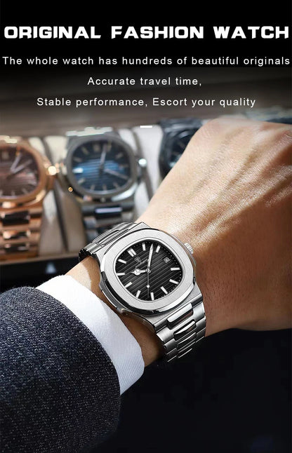Square Luxury Men Wristwatch