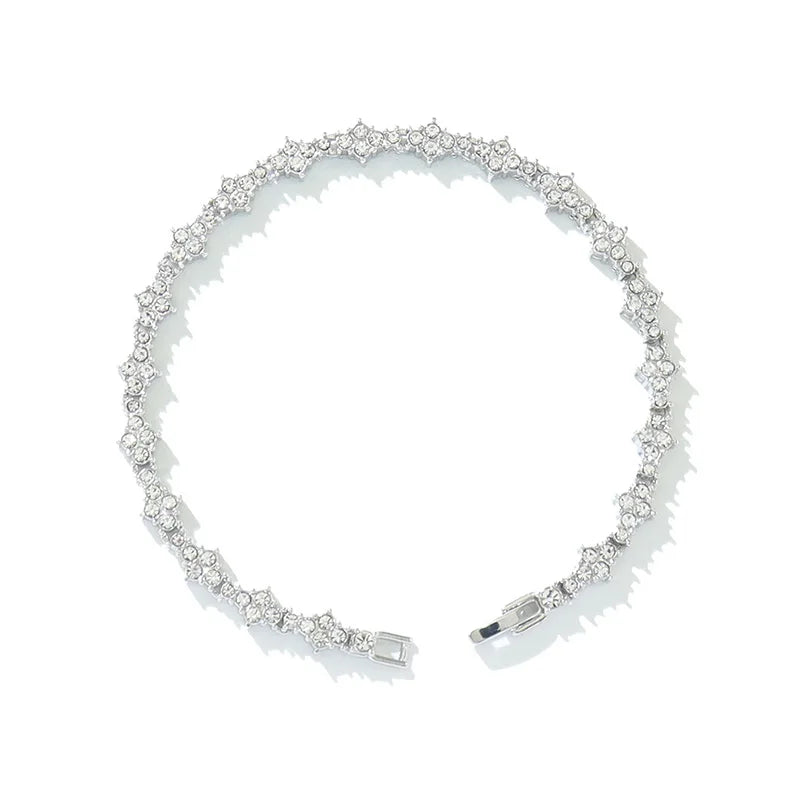 Round Stone Star Cubic Bracelet