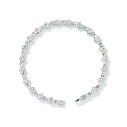 Round Stone Star Cubic Bracelet