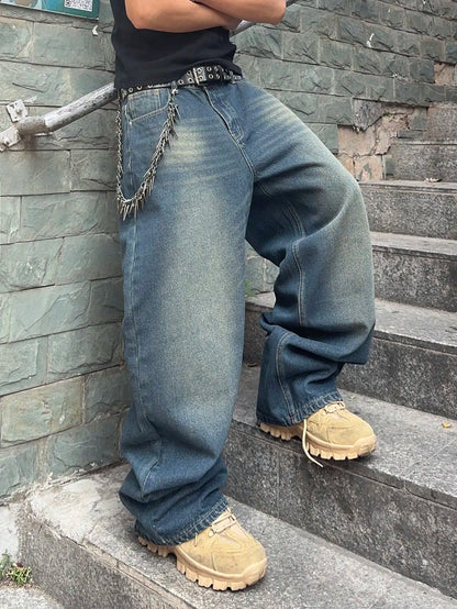 Vintage Men y2k Stretchy Baggy Denim Jeans