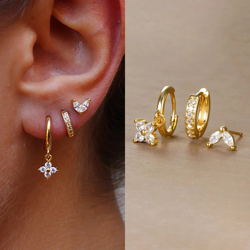 Trendy Stainless Steel Flower