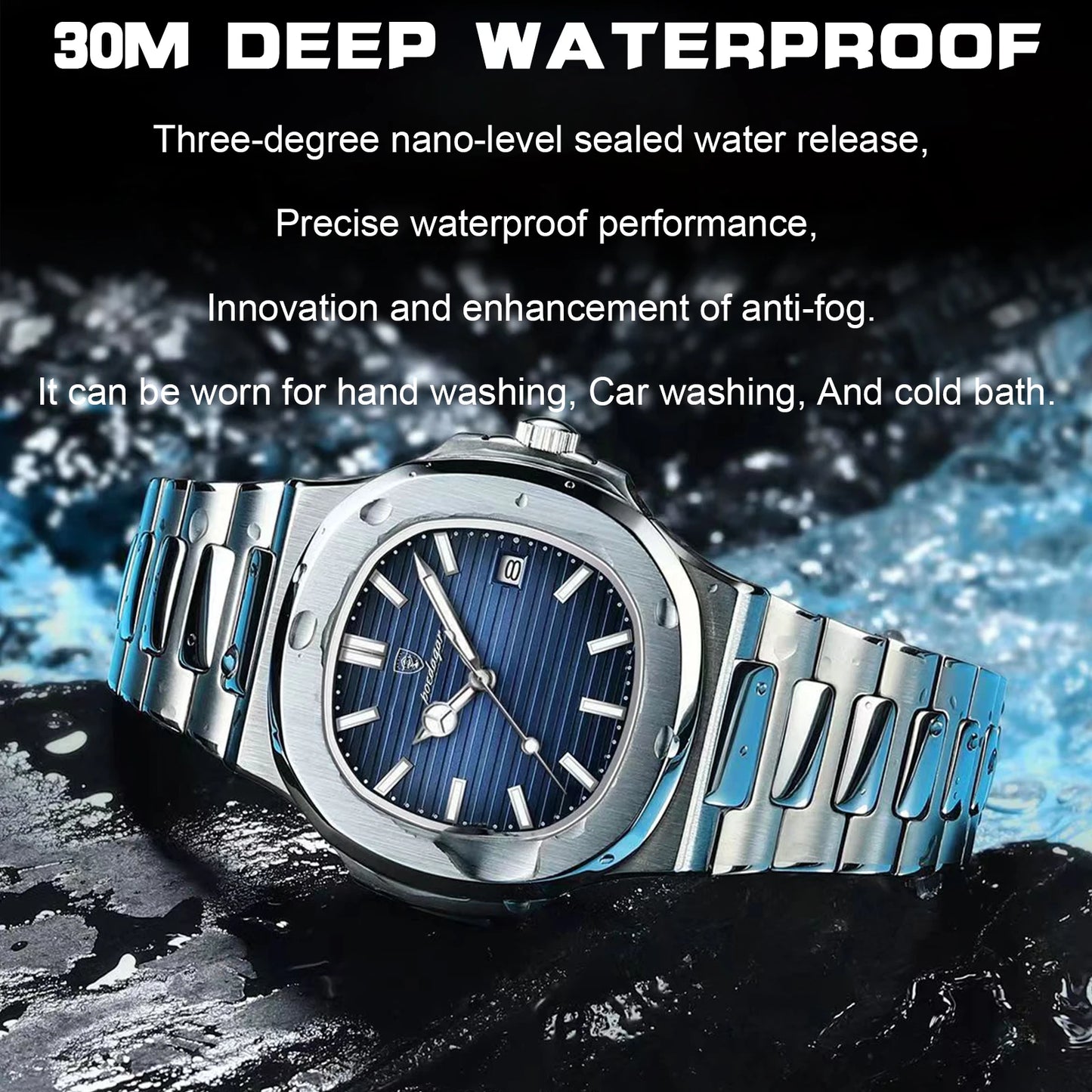 Square Luxury Men Wristwatch