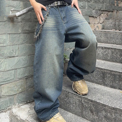 Vintage Men y2k Stretchy Baggy Denim Jeans