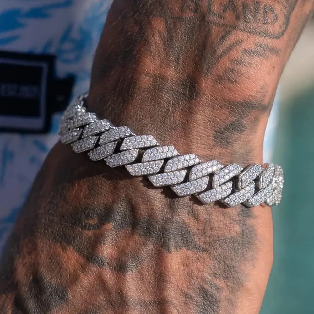 Iced Prong Link Cuban Chain bracelet