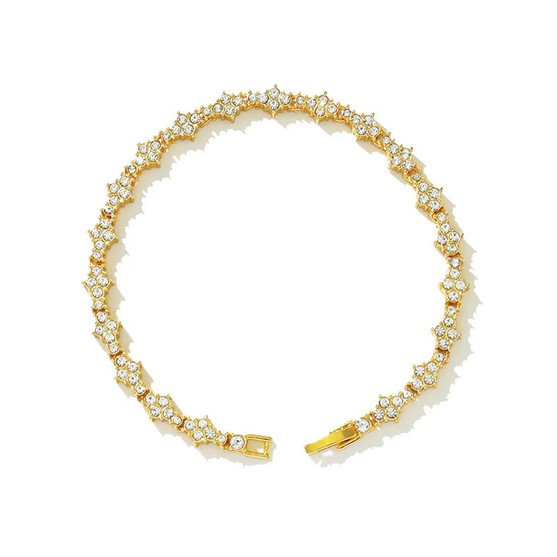 Round Stone Star Cubic Bracelet
