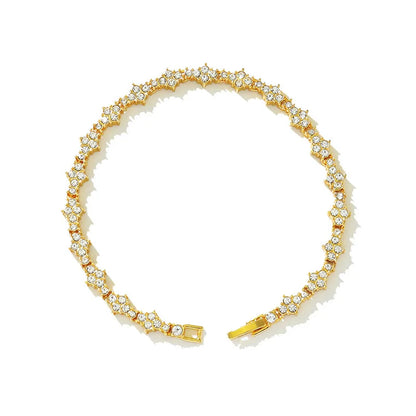 Round Stone Star Cubic Bracelet