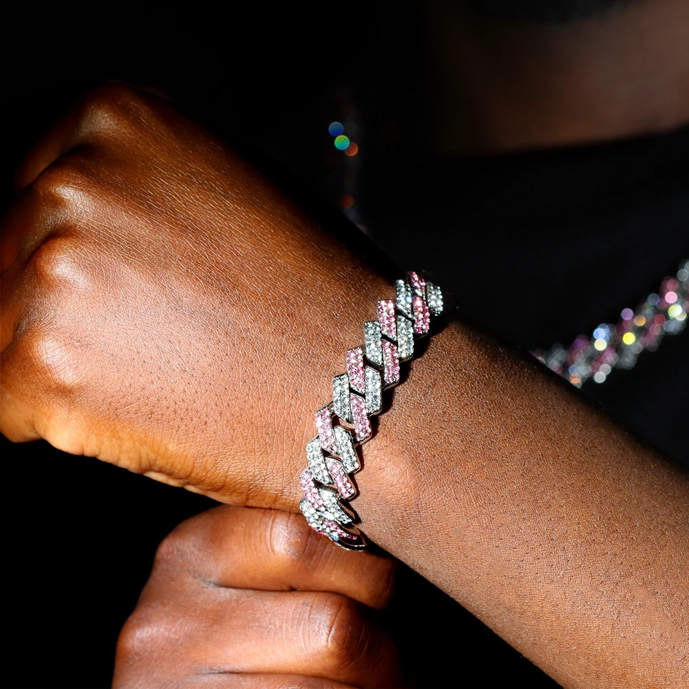 Iced Prong Link Cuban Chain bracelet