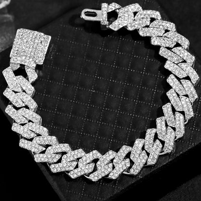 Iced Prong Link Cuban Chain bracelet