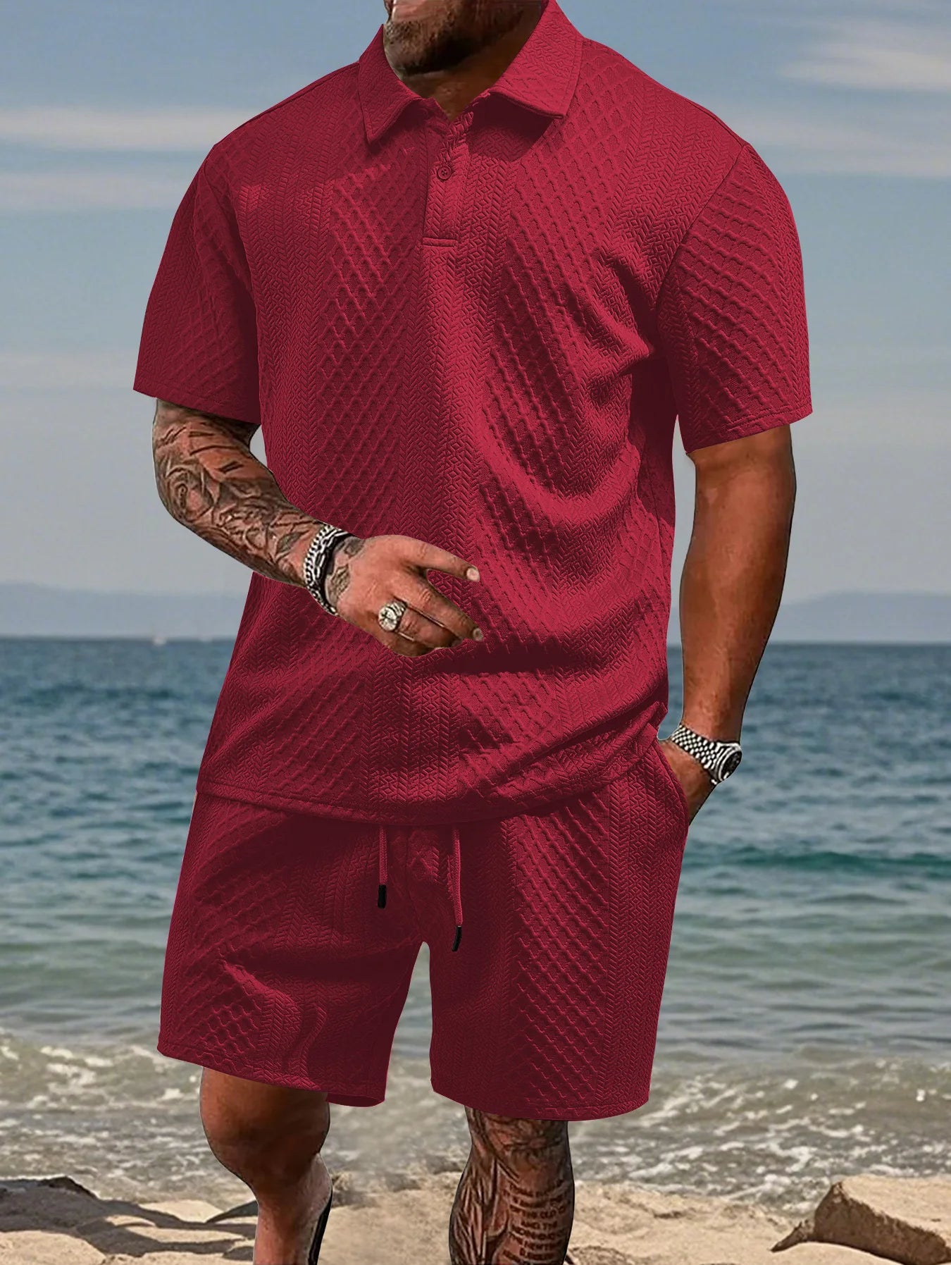 Summer Casual Sportswear Shirt And Shorts