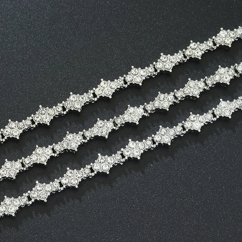 Round Stone Star Cubic Bracelet