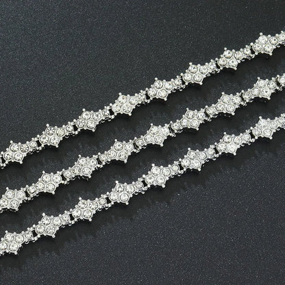 Round Stone Star Cubic Bracelet