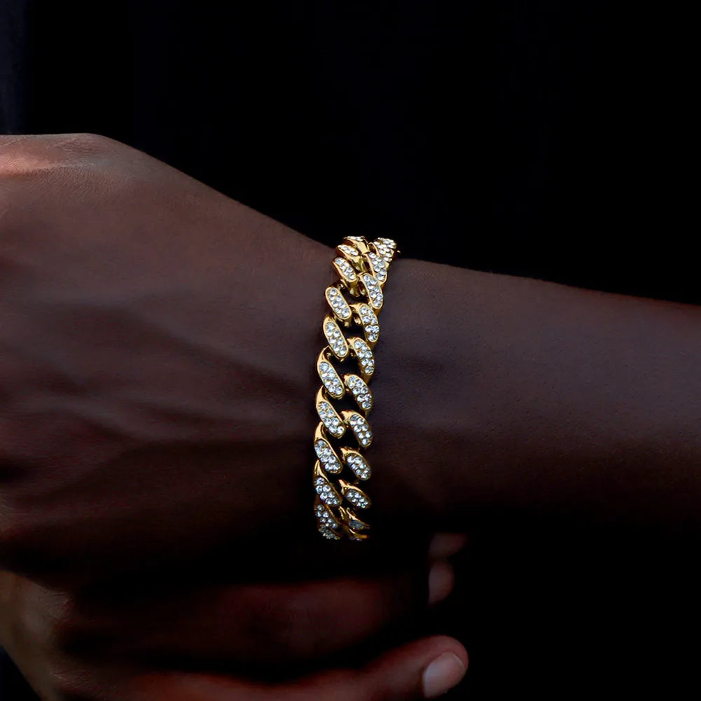 Iced Prong Link Cuban Chain bracelet