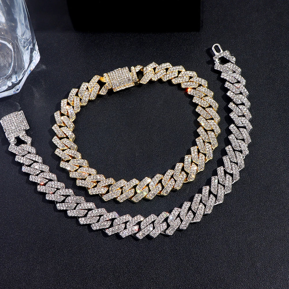 Iced Prong Link Cuban Chain bracelet