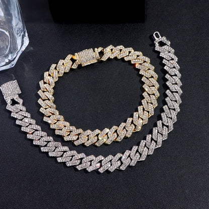 Iced Prong Link Cuban Chain bracelet