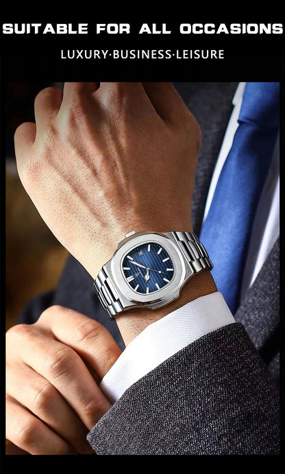Square Luxury Men Wristwatch