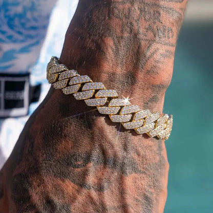 Iced Prong Link Cuban Chain bracelet