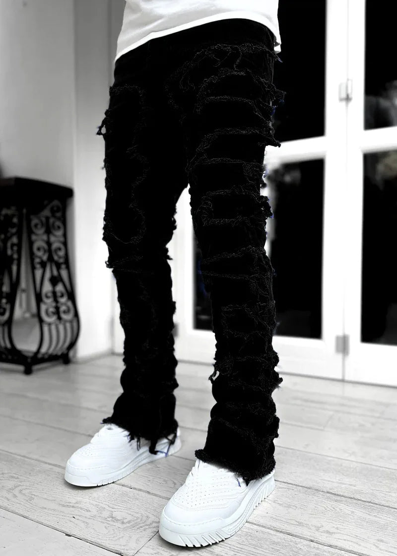 Slim Fit Stacked Jeans Streetwear
