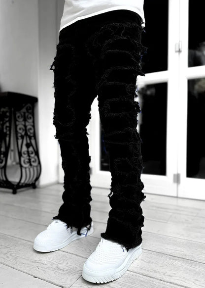 Slim Fit Stacked Jeans Streetwear