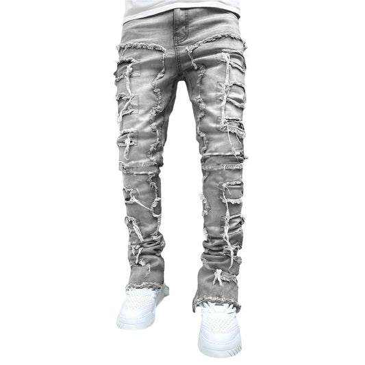 Slim Fit Stacked Jeans Streetwear