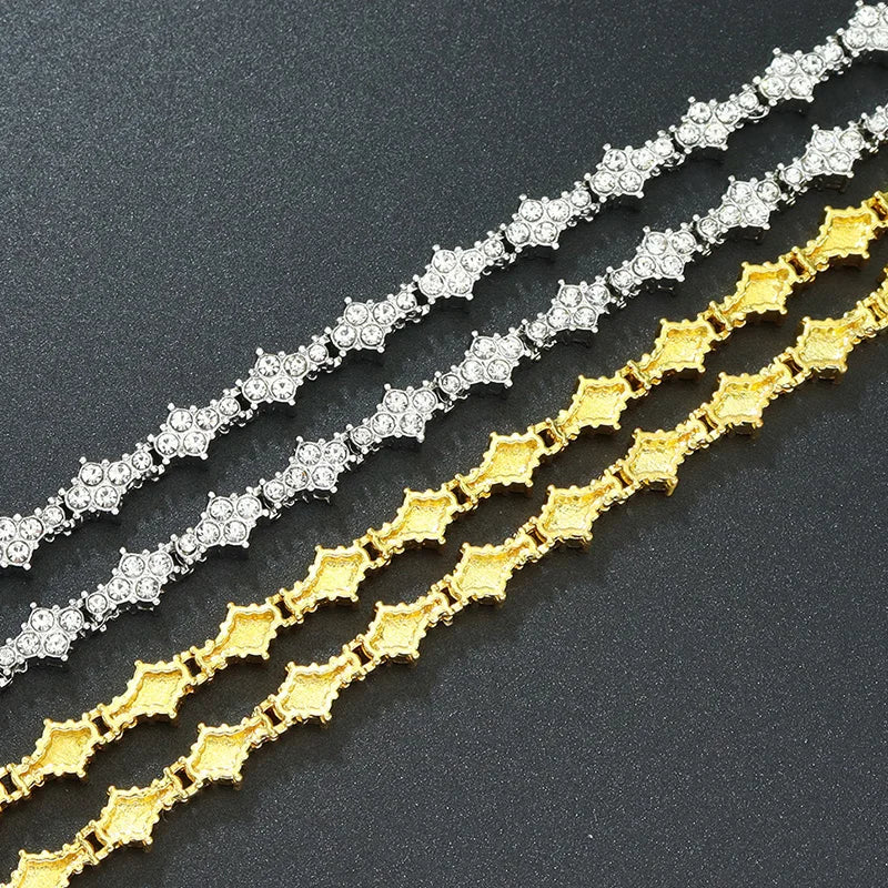 Round Stone Star Cubic Bracelet