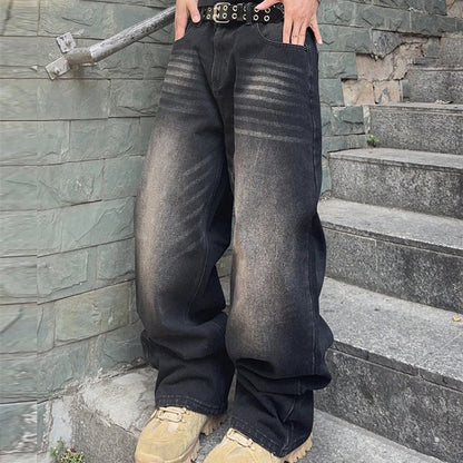 Vintage Men y2k Stretchy Baggy Denim Jeans