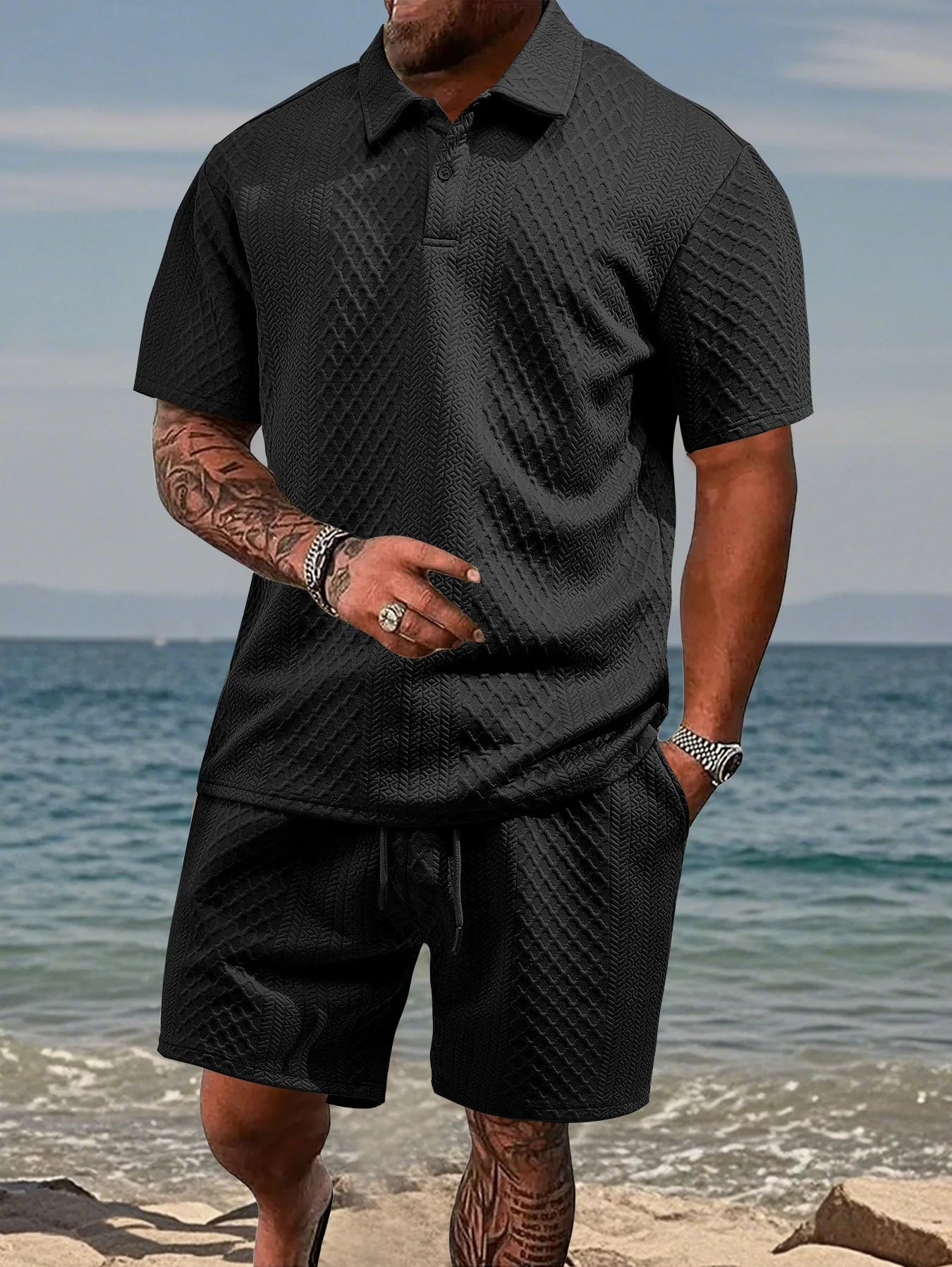 Summer Casual Sportswear Shirt And Shorts