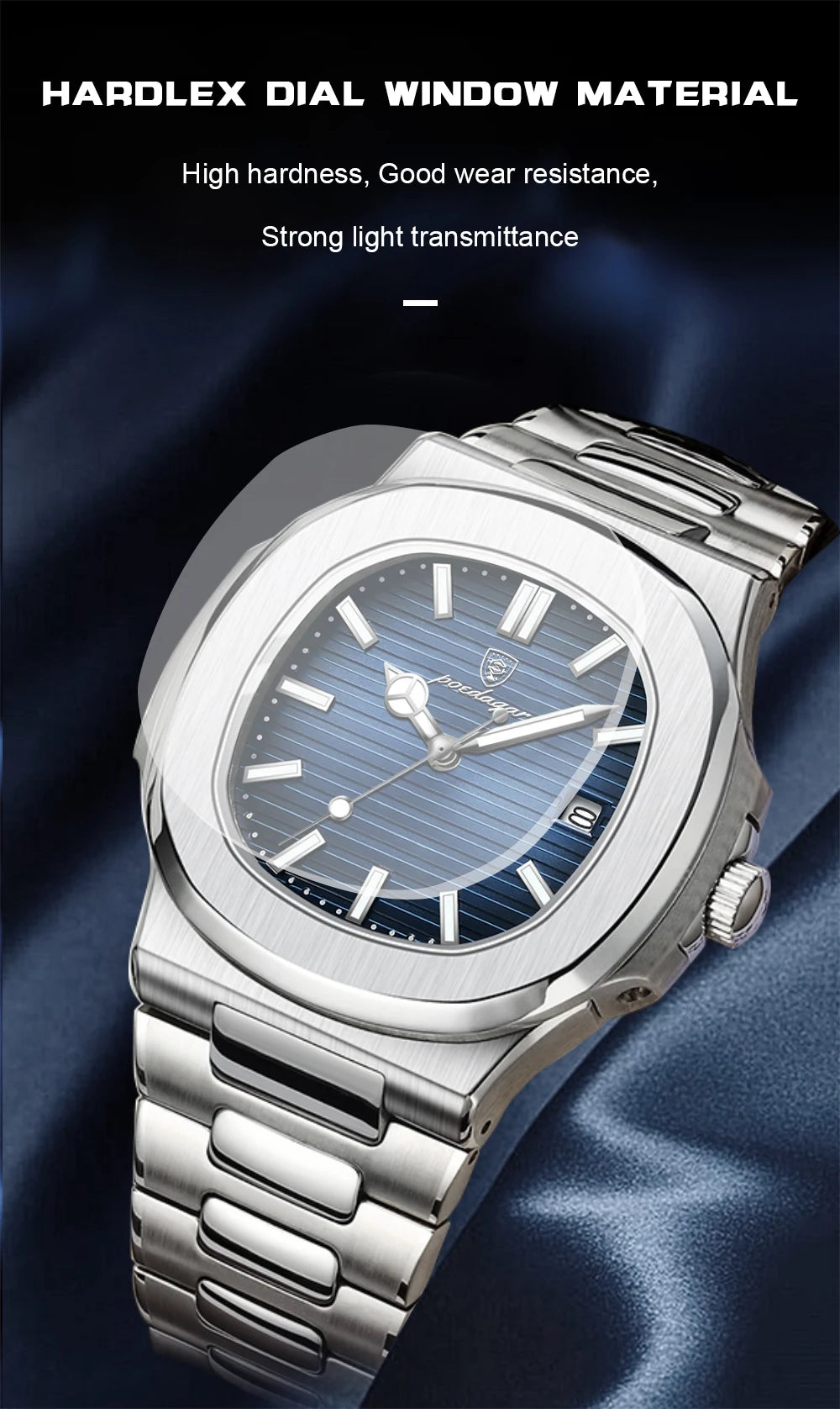 Square Luxury Men Wristwatch