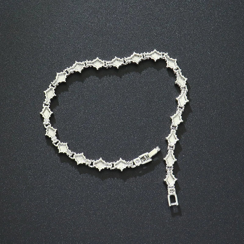 Round Stone Star Cubic Bracelet