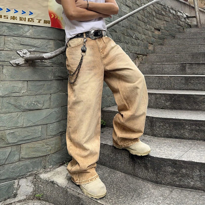 Vintage Men y2k Stretchy Baggy Denim Jeans