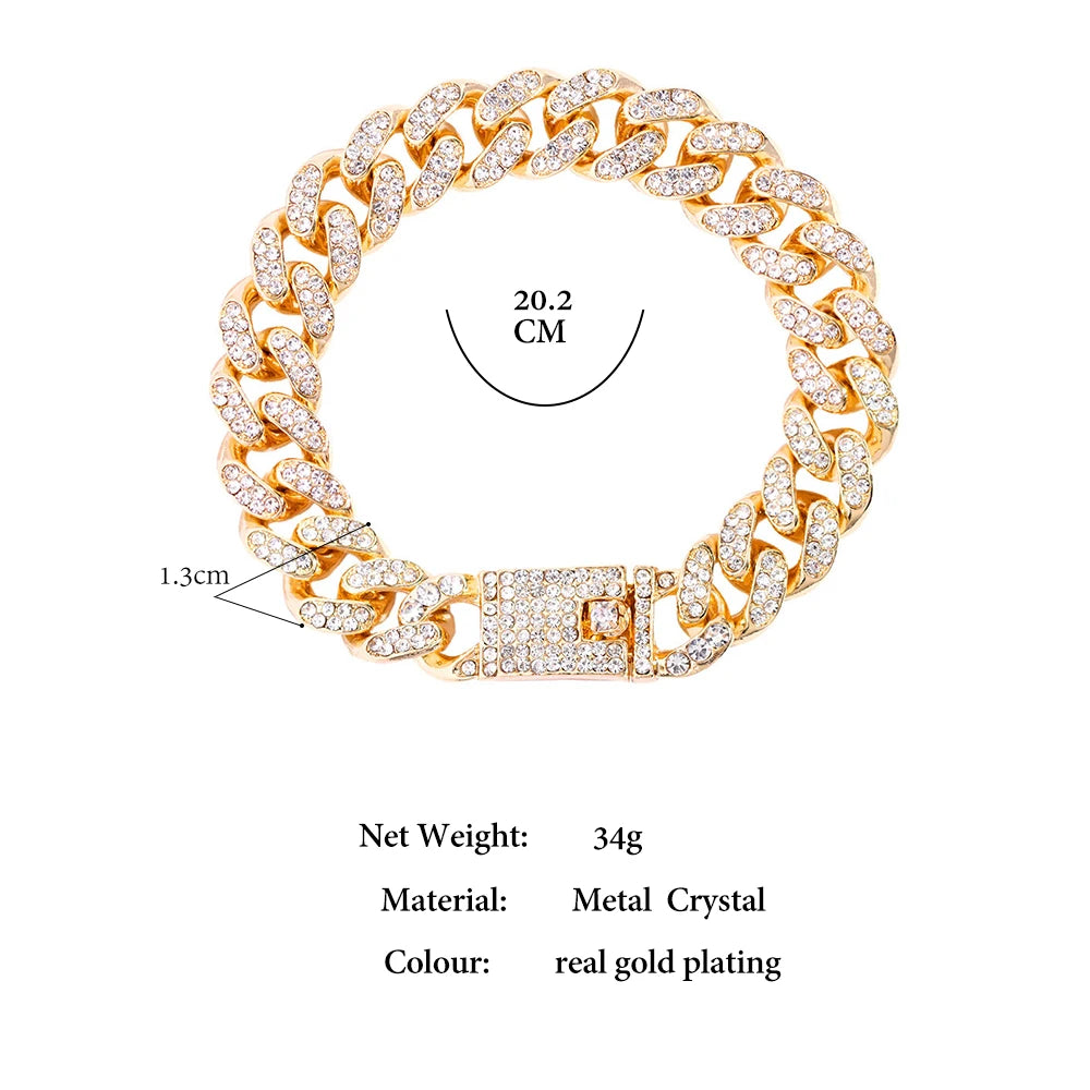 Iced Prong Link Cuban Chain bracelet