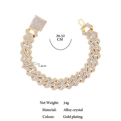 Iced Prong Link Cuban Chain bracelet