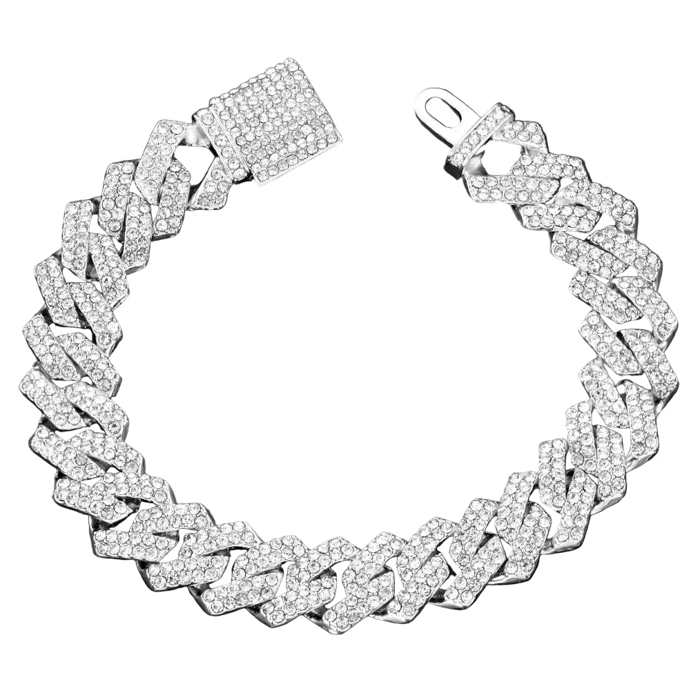 Iced Prong Link Cuban Chain bracelet