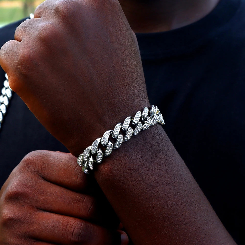 Iced Prong Link Cuban Chain bracelet