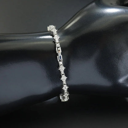Round Stone Star Cubic Bracelet