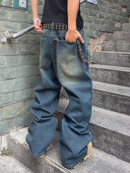 Vintage Men y2k Stretchy Baggy Denim Jeans