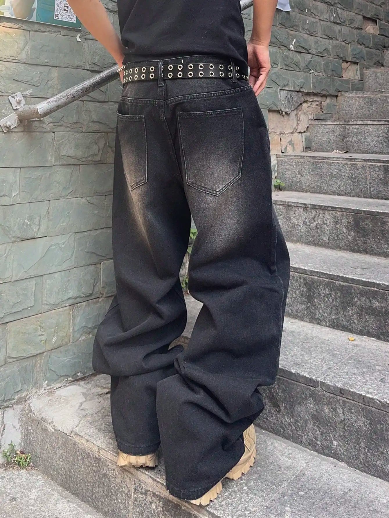 Vintage Men y2k Stretchy Baggy Denim Jeans